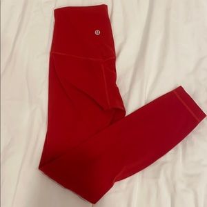 Lululemon Bright Red Align 25” Leggings